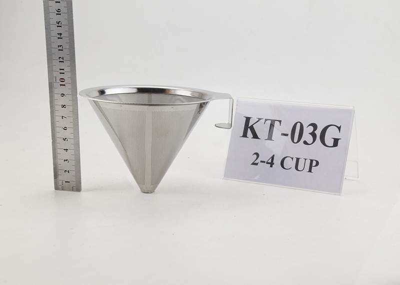 Quality Customized  Logo Stainless Steel Coffee Filter For Making 1-4 Cups for sale