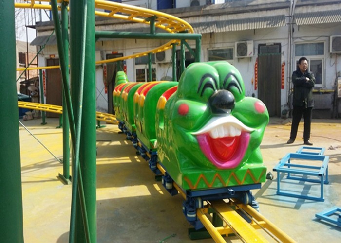 Quality Green Worm Shape Kiddie Roller Coaster For Large Parks And Tourist Attractions for sale