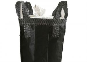 Black Flexible PP Bulk Bag Flat Bottom With Spout 100% Virgin PP Founded 1000kgs