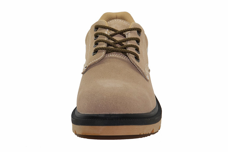 Suede Leather Men Work Shoes / Steel Toe Cap Shoes Rubber Cementing Outsole
