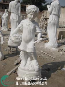 Quality Large Stone Garden Statues Stone children Statue for sale
