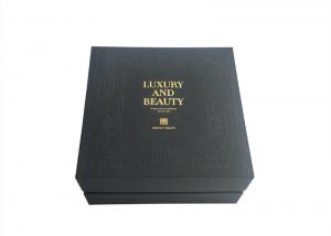 Quality Cosmetic Gift Present Boxes With Lids Cardboard Embossed Logo Make Up Packaging for sale