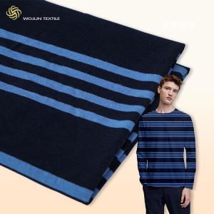 Quality Smooth Striped Cotton Jersey Fabric Yarn Dye Plain Sweat Absorbing Material for sale