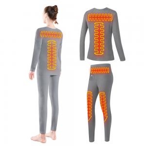Quality Female Electric Heating Base Layer Heated Thermal Underwear Suit for Winter Sports for sale