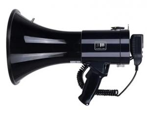 Quality 50W Battery Powered Megaphone Speaker Weather Protection With Mic 20KHz for sale