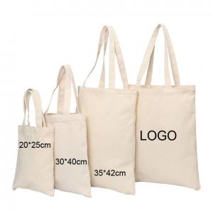 Quality Cotton shopping bags advertising bag 20*25cm/30*40cm/35*42cm white logo customized for sale