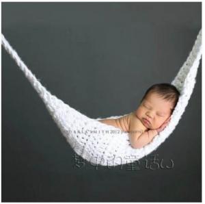 Quality Baby Knit Hammock White Color Crochet Bed Pure White Baby Crochet Knitted Bed Newborn Cott for sale