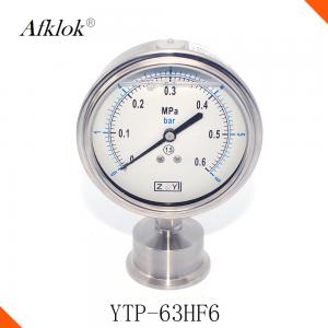 Quality Sanitary Manometer Gas Pressure Gauge , Diaphragm Type Gas Grill Pressure Gauge for sale