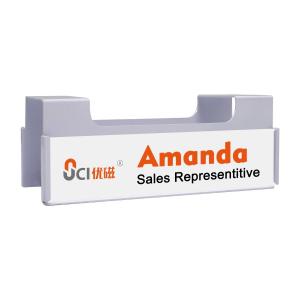 Quality Cubicle Name Plate Holder N35-N52 30mm Strong Magnetic Name Badge Holders for sale