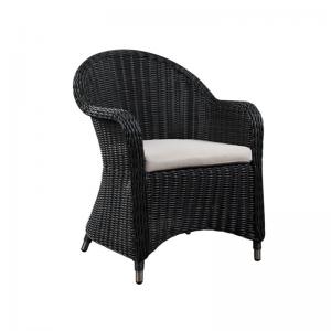 Quality Sturdy Dining 640mm Length 855mm Height Rattan Wicker Chairs , Black Cane Chair for sale