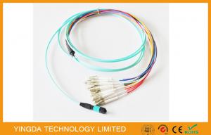 Quality Multimode MTP MPO Cable OM3 10G Flat OFNR Ribbon Cable Assembly 12Fibers for sale