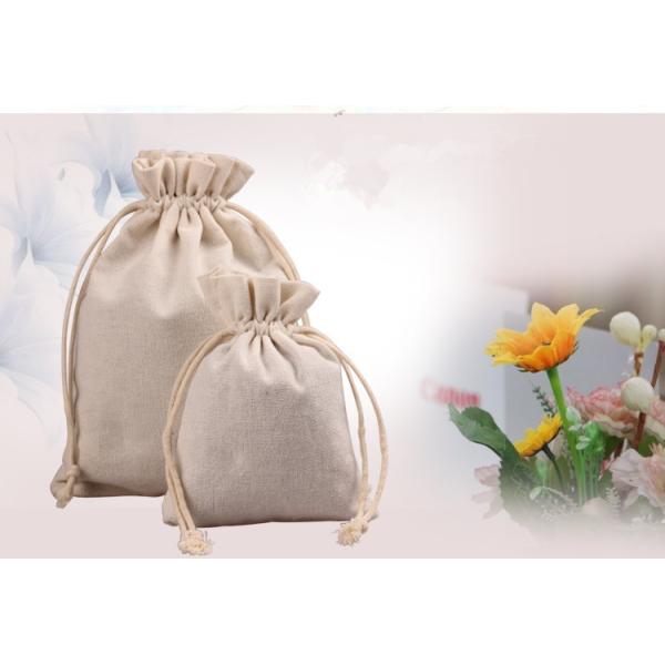 Customize Linen Mini Drawstring Bag Gift Pouch Jewelry Bag Cotton Pocket