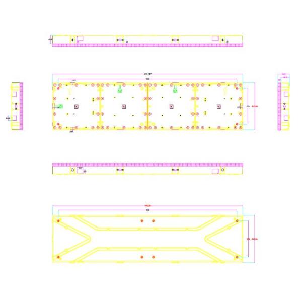 1000x250mm Indoor Fixed LED Display , P2.6 Wall Mounted LED Screen