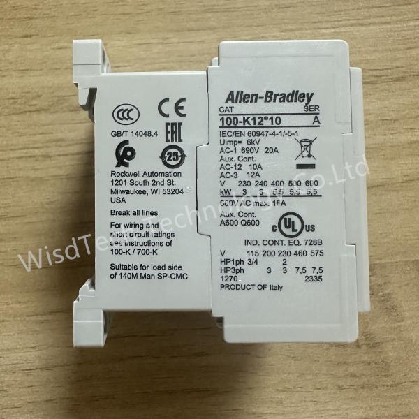 100-K12ZJ10 Non-Reversing Mini Contactor 12A 3P 24V 50/60Hz Open