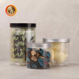 China Custom PET Clear Plastic Candy Containers With Aluminum Lid Recyclable on sale