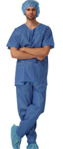 Buy SMS Non Woven Disposable Scrub Suits Anti Static For Doctor / Nurse at wholesale prices