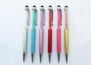 Quality Crystal Twist Metal Pen with Stylus Pen for promotion with laser logo(M3001A) for sale