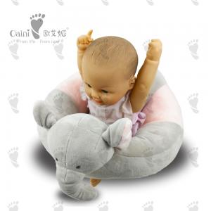 China Stuffed Baby Infant Sitting Chair Warm Elephant Plush Animal Seat 53cm on sale