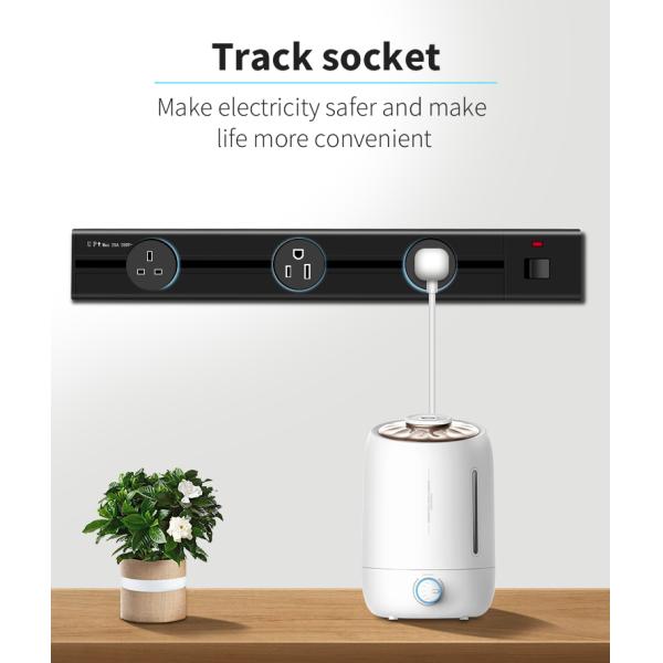 Multi Electrical Tabletop Movable Power Track Socket Smart Plug Outlet