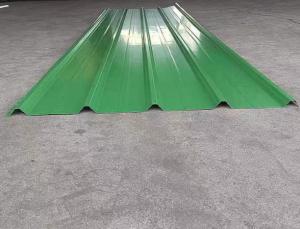 Quality 0.6mm Corrugated Steel Sheet White Green SGCC For Roofing Sheets for sale