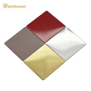 Quality 0.75mm Thickness Stainless Steel Sheet Red Color Hairline Brushed Decorative Rice Cooker for sale