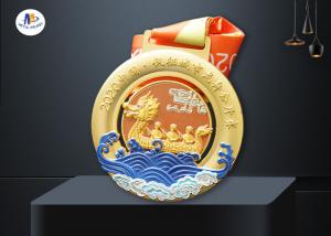 Quality Dragon Boat Competiton 3D Relief Medal With Colors Painting for sale