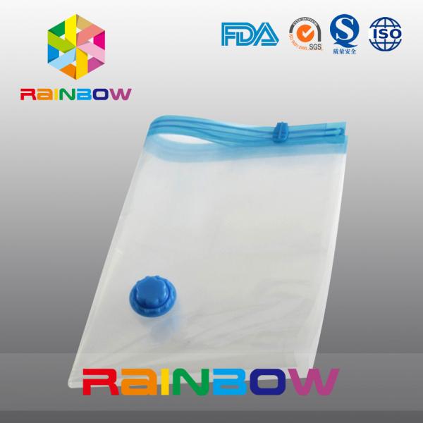 Buy Transparent Vacuum Seal Bag for Food / Apparel / Quilt Storage With Zipper And Valve at wholesale prices