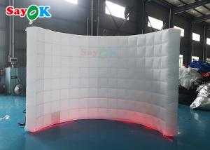 China Event Exhibition Inflatable Photo Booth Wall Background Frame With LED Light on sale