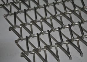 China Flat Spiral Stainless Steel Conveyor Belt For Oven , Metal Mesh Belt on sale