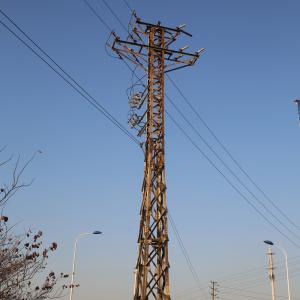 Quality Angle Galvanized 220kv Transmission Line Towers , 10m High Voltage Electric Tower for sale