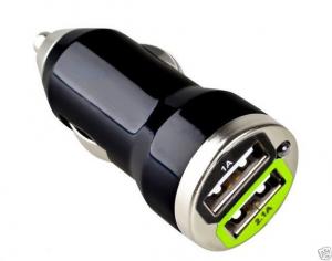 China Bullet type MINI Dual USB 2Port Car Charger for iPhone 5S 5 4S 4 IPODS Galaxy S4 3 NOTE 3 on sale