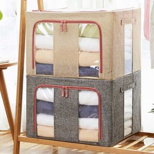 Buy cheap ODM 100L Fabric Household Storage Containers Collapsible Double Zippers from wholesalers