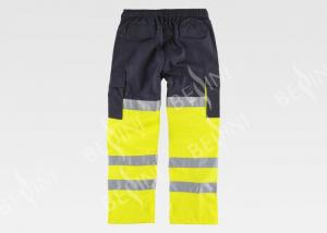 Quality Workers Reflective Orange Hi Vis Trousers / Fashion Mens Safety Work Pants  for sale