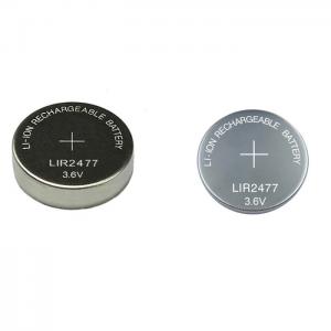 Quality 3.6V 200mAh LIR2477 Rechargeable Button Battery Lithium Cell Coin for sale