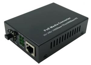 Quality 10/100/1000Mbps SFP POE Fiber Media Converter with 1 PoE Port and 1 SFP Slot for sale