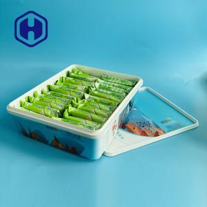 China FDA IML Plastic Containers With Lid Food Storage Cracker Biscuit Packaging on sale