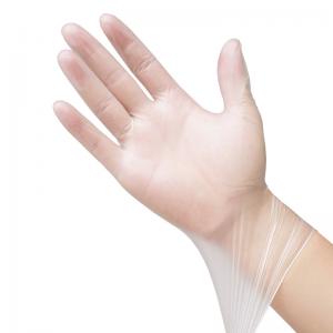 Quality DOP DEHP Free Clear Disposable Gloves Vinyl Powder Free M L S XL for sale