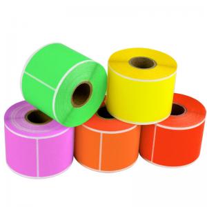 Quality Thermal Paper Self Adhesive Sticky Labels Test And Tag Heat Resistant Anti Fake for sale