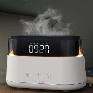 Quality Smart Flame Effect Diffuser Humidifier Quiet Multifunctional Aroma Diffuser Aromatherapy Diffuser Humidifier With LED Clock for sale