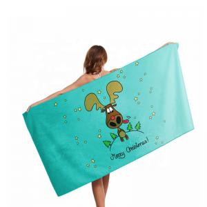 Quality Custom Digital Printed Beach Towel Blankets Microfibre 80X160 for sale