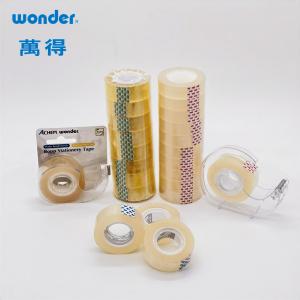 China Easy Tearing BOPP Brown Tape , Cutom Yellowish Gift Packing Tape on sale