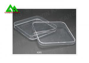 Quality Sterile Square / Round Disposable Petri Dish With Lid Plastic Medical Grade for sale