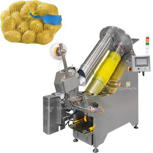 China 5kg Mesh Bag Packaging Machine Automatic Fresh Fruit Net Bag Wrapping Clipping Labeling Machine on sale