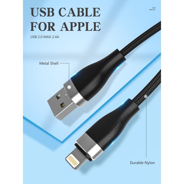 BSCI Apple Iphone Charger Cord , OCC 3FT Lightning To Usb Cable