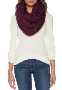 Quality LADY WOOL FASHIONABLE KNITTED INFINITY SCARF for sale