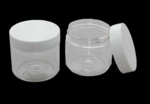 HB-534 Original 1 oz / 30ML Clear Plastic Jar with White/black Lid 