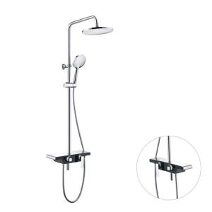 Quality SONSILL Hotel Luxury Brass Wall Mounted Hot and Cool Mixer Faucet Shower Cabin Set for sale