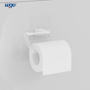 Quality Self Adhesive Wall Mount Bathroom Sets Clear Toilet Paper Roll Holder Stand for sale