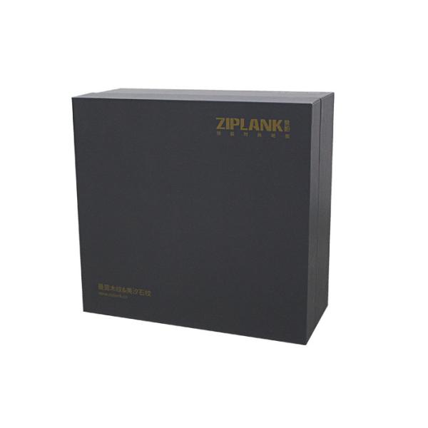 Black Corrugated Packaging Box With Hot Foil Stamping Matt Lamination