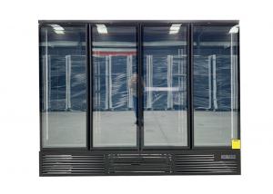 Quality Plug In Heavy Duty Four Door Commercial Glass Door Display Freezer In Elegance Black for sale